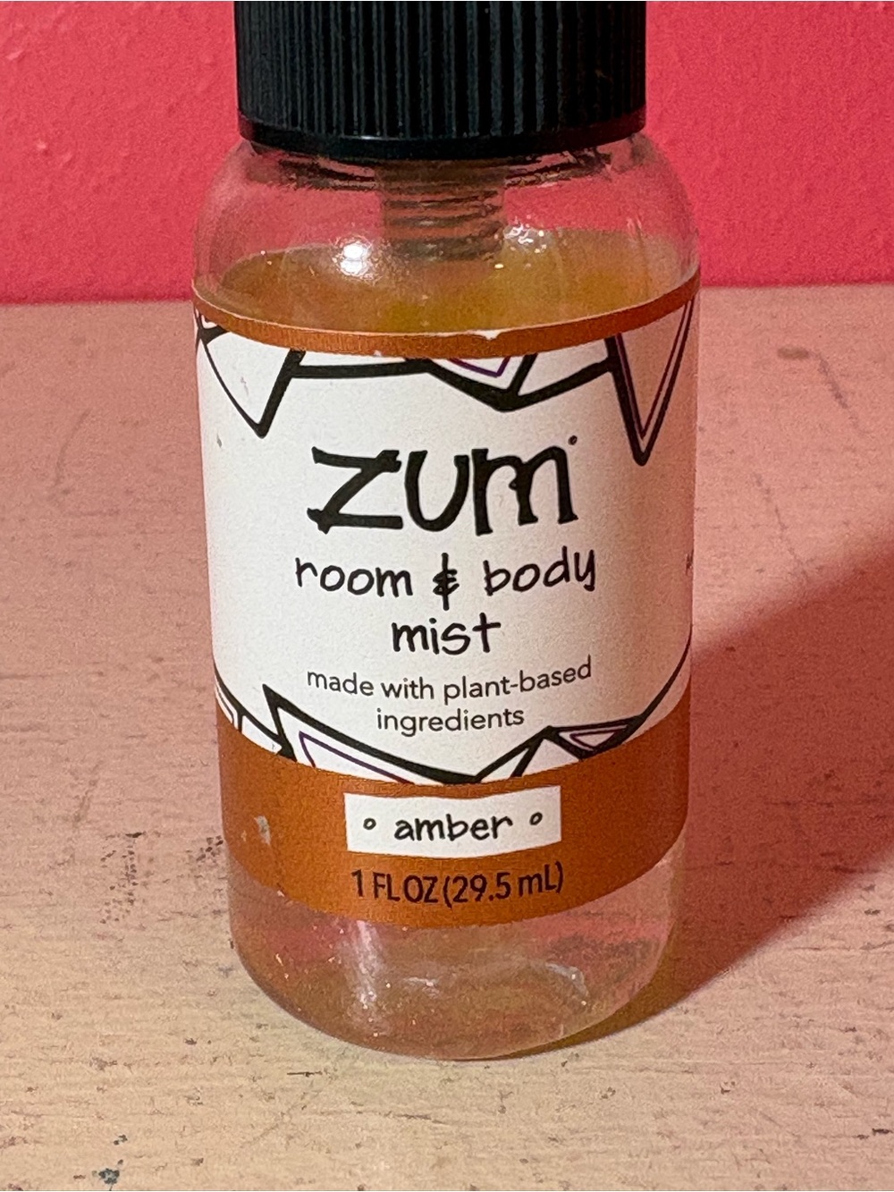 ZUM Room & Body Mist Sample Amber Scent GUC Spray 1oz Gift Stocking Stuffer 90%